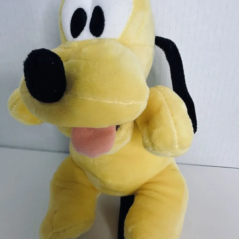 Disney Parks‎ Baby Pluto Plush Puppy Dog Stuffed Animal 10 Inches Yellow